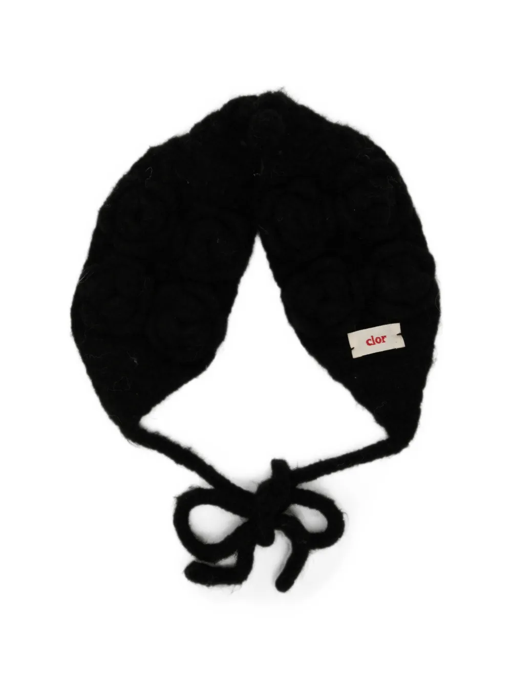 ROCKFISH handmade crochet flower earmuff - Schwarz