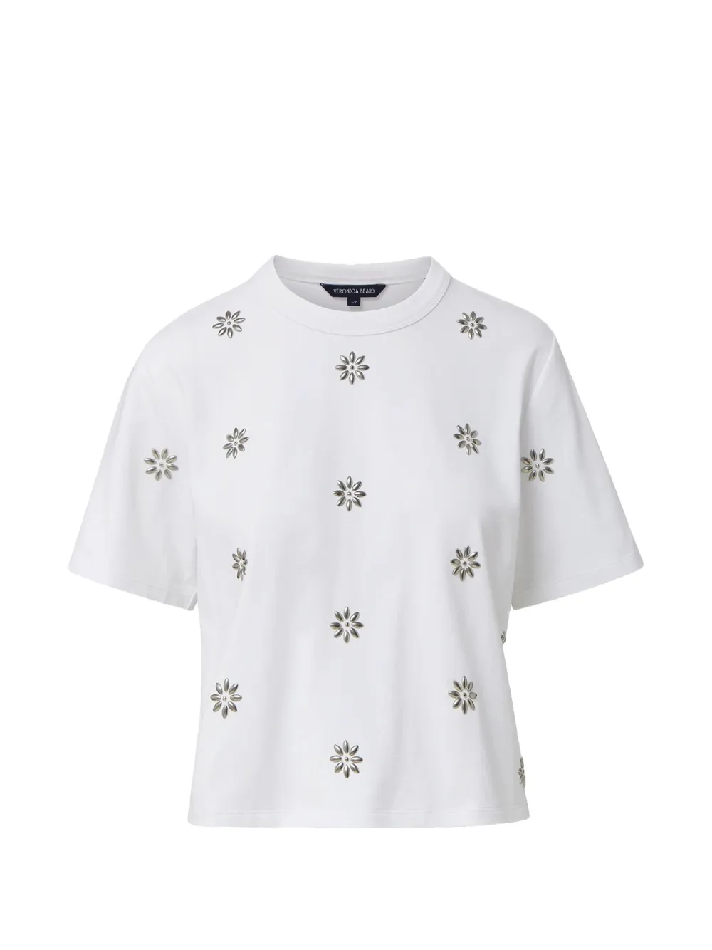  Veronica Beard Sebastian Embellished T-shirt - Blanco 