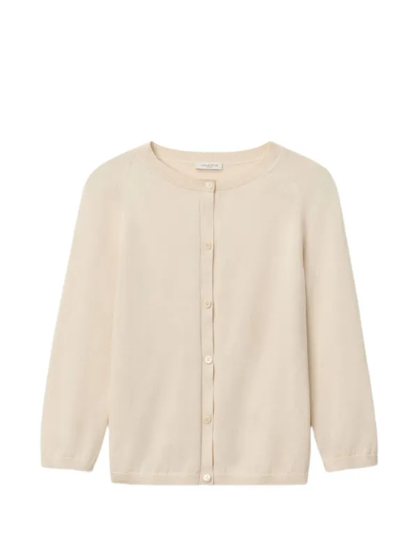Lafayette 148 Cropped Button-front Cardigan in Neutrals