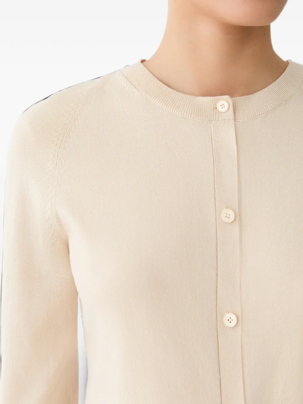 Lafayette 148 Cropped Button-front Cardigan in Neutrals, view 2