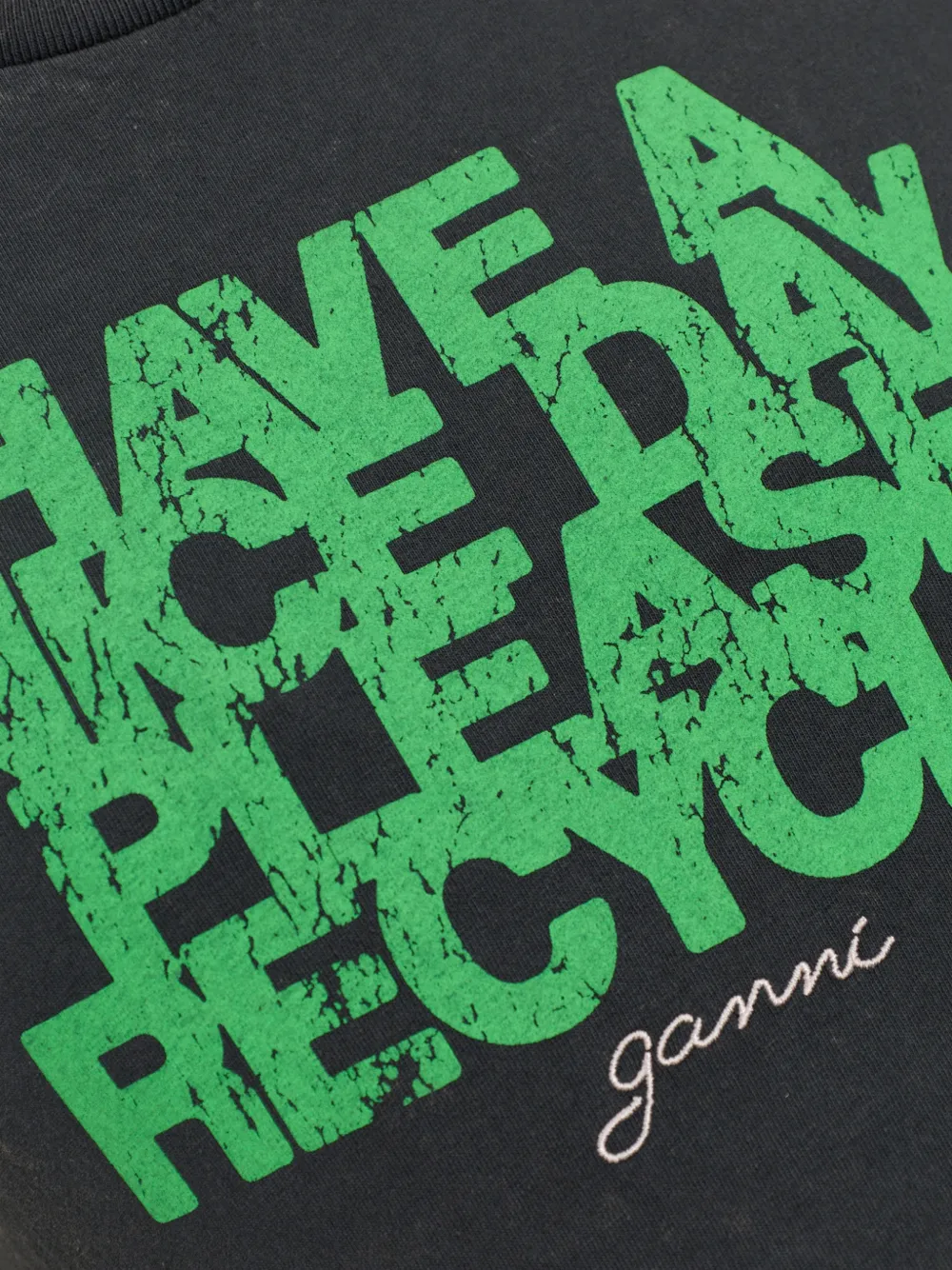 GANNI T-shirt met tekst Zwart