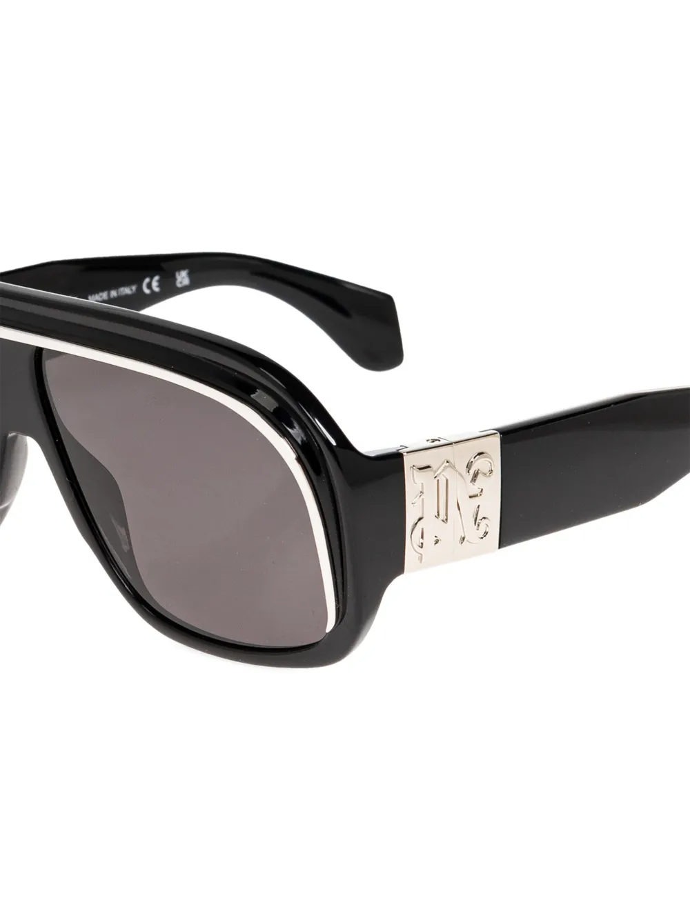Palm Angels Eyewear Zonnebril met geometrisch montuur Zwart