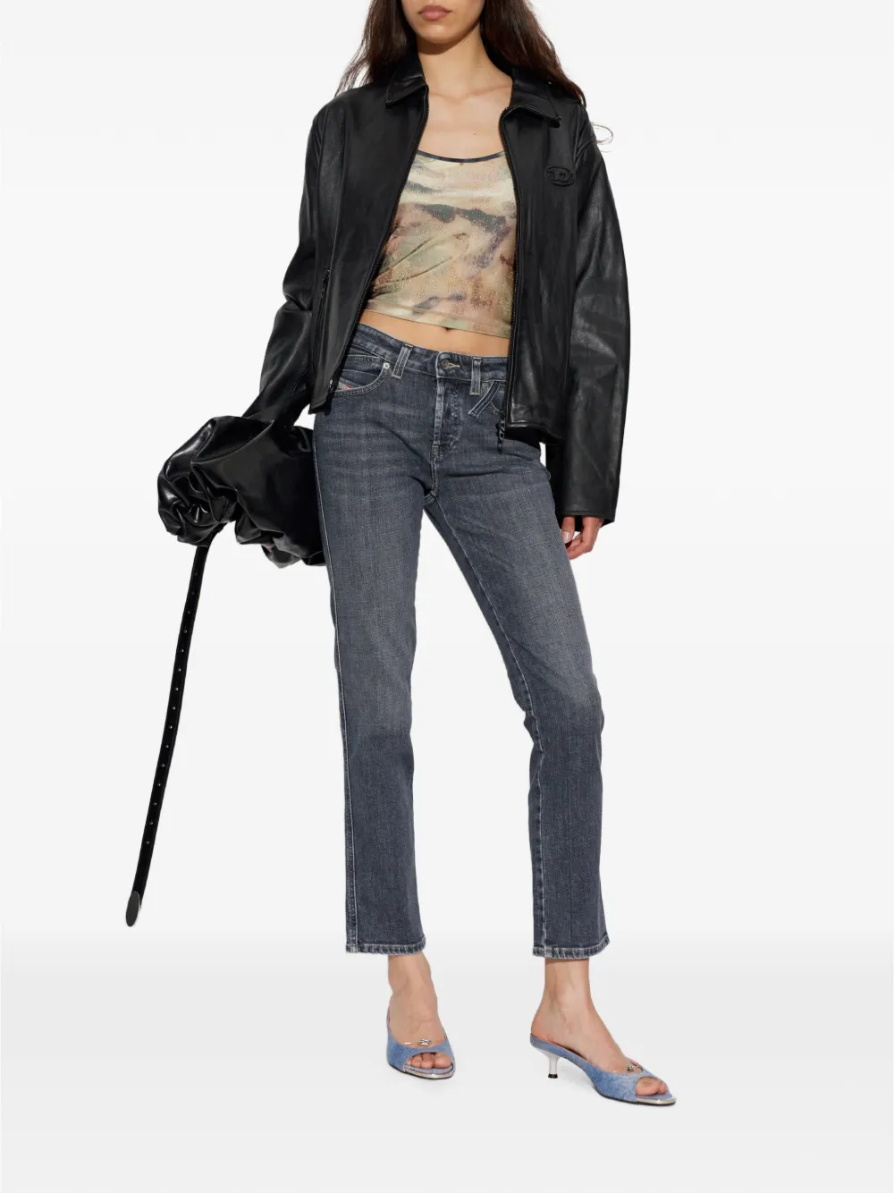 Diesel 1992 D-Jiann-RS denim jeans met vervaagd effect Blauw