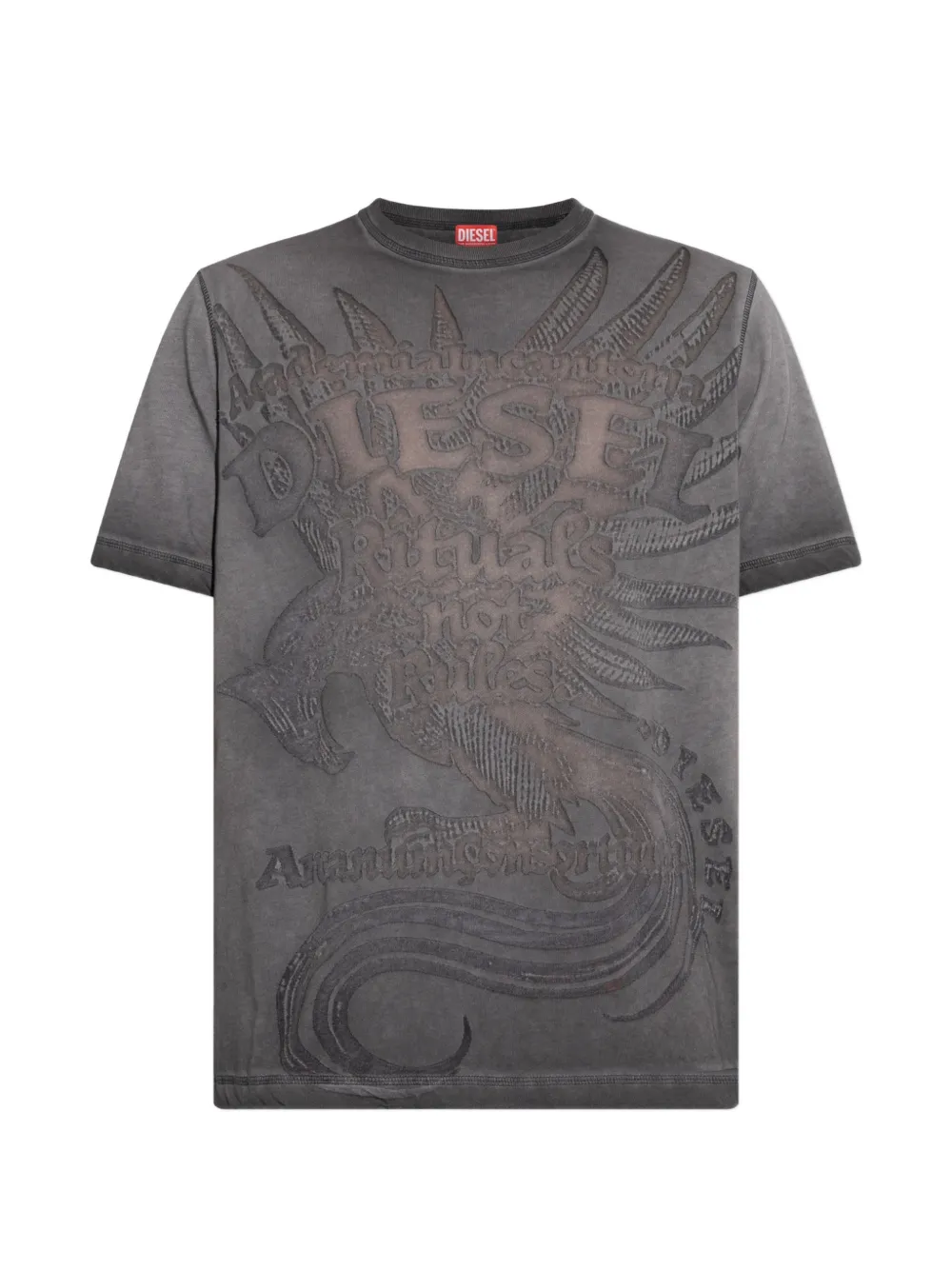 Diesel graphic-print T-shirt - Grigio