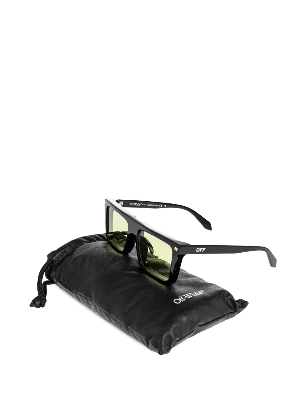 Off-White Eyewear Zonnebril met vierkant montuur Zwart