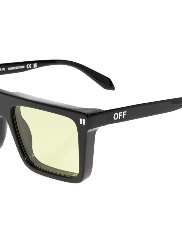 Off-White スクエアフレーム サングラス | ブラック | FARFETCH JP