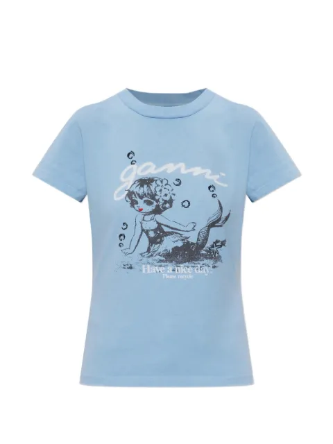 GANNI graphic-print T-shirt