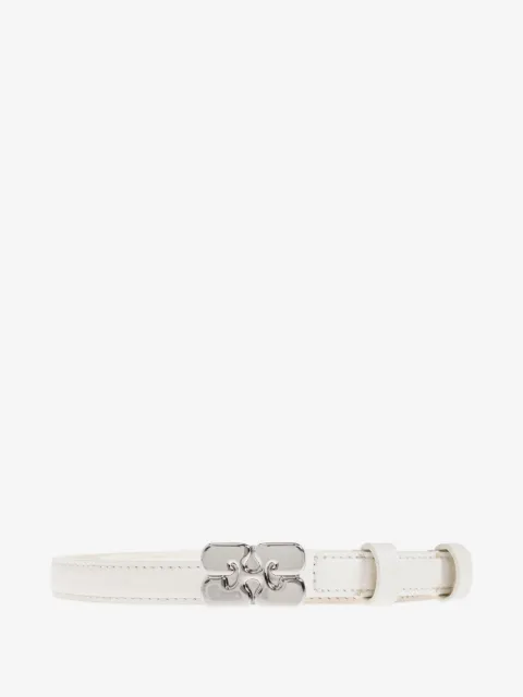 GANNI Kat ostrich-effect belt