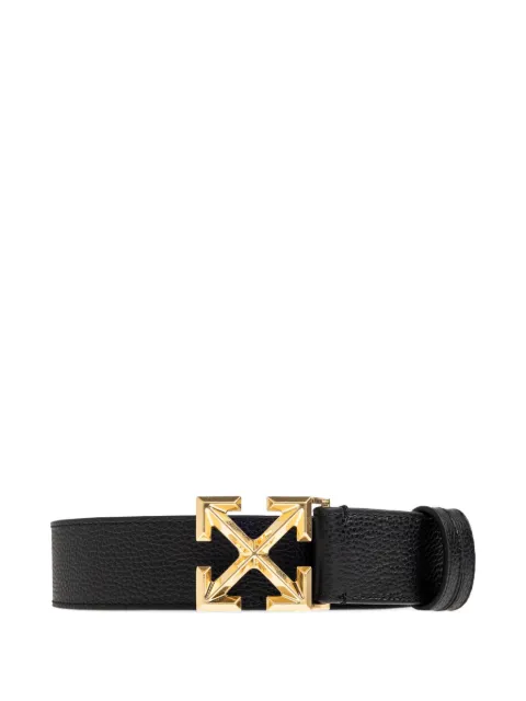 Off-White Arrow buckle grained leather belt