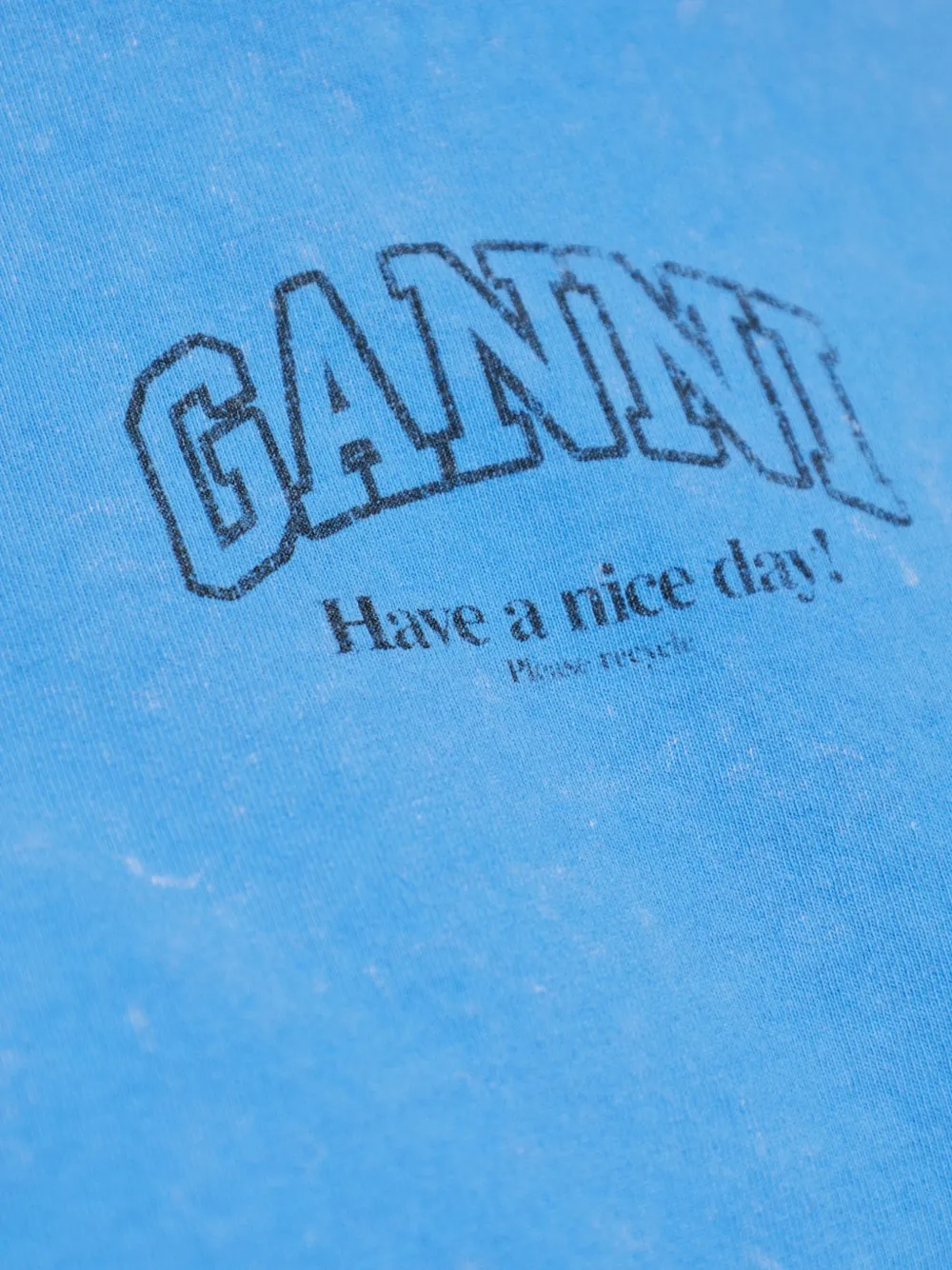 GANNI T-shirt met logoprint Blauw