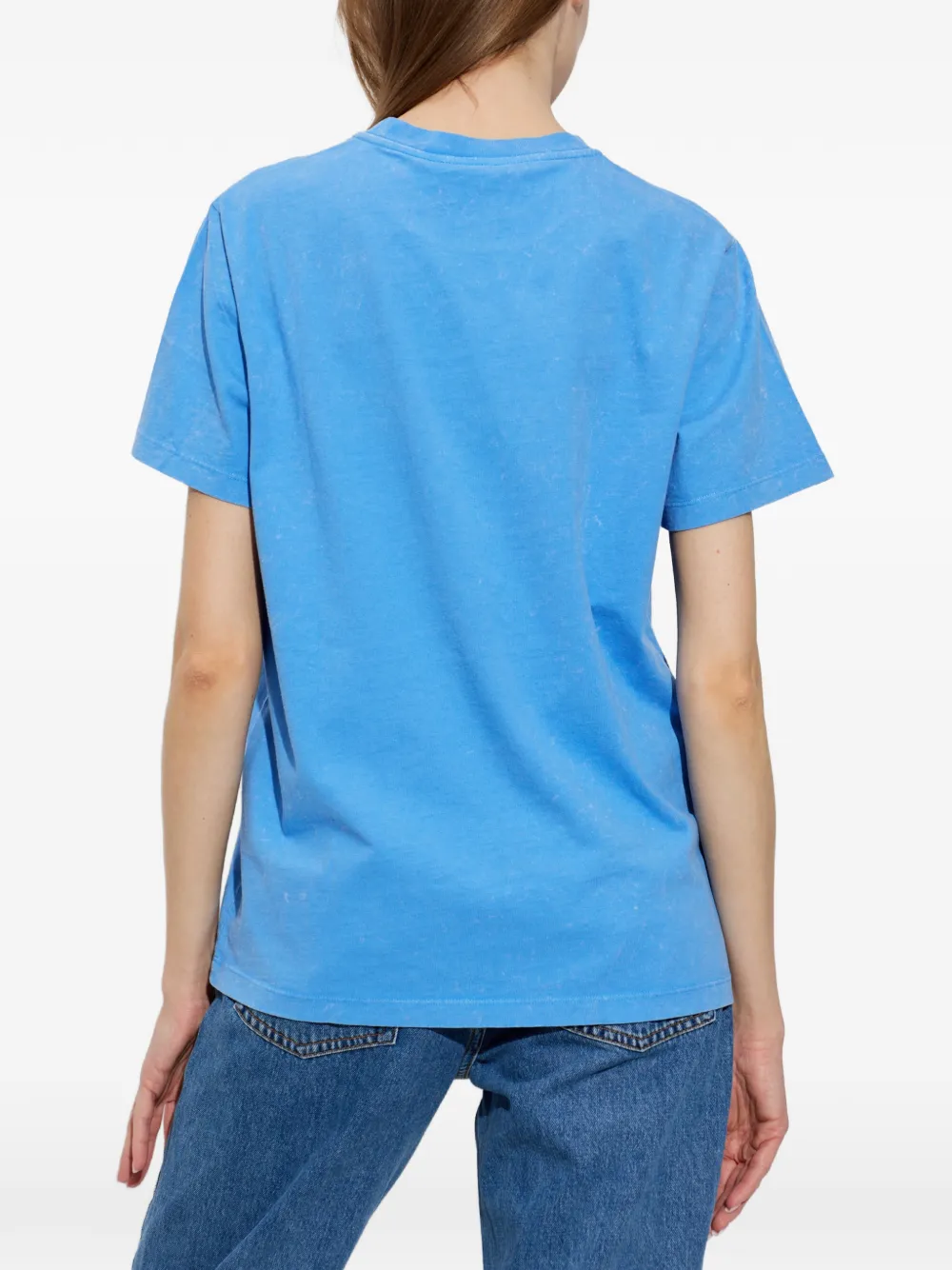GANNI T-shirt met logoprint Blauw