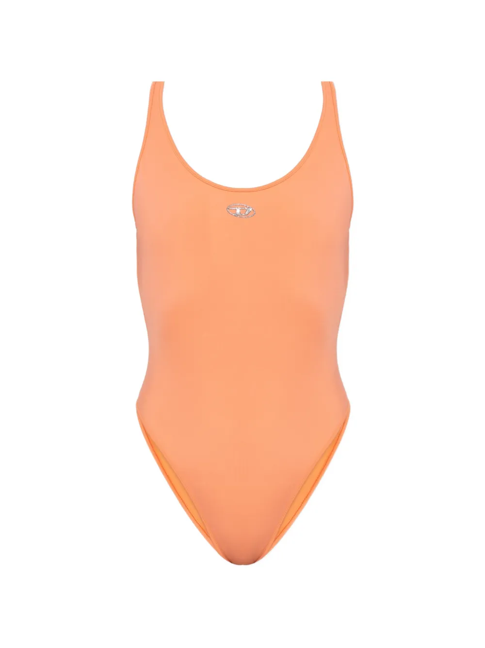 Diesel logo-plaque swimsuit - Arancione