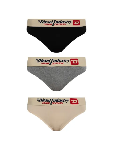 Diesel Fig logo-waistband cotton briefs (pack of three)