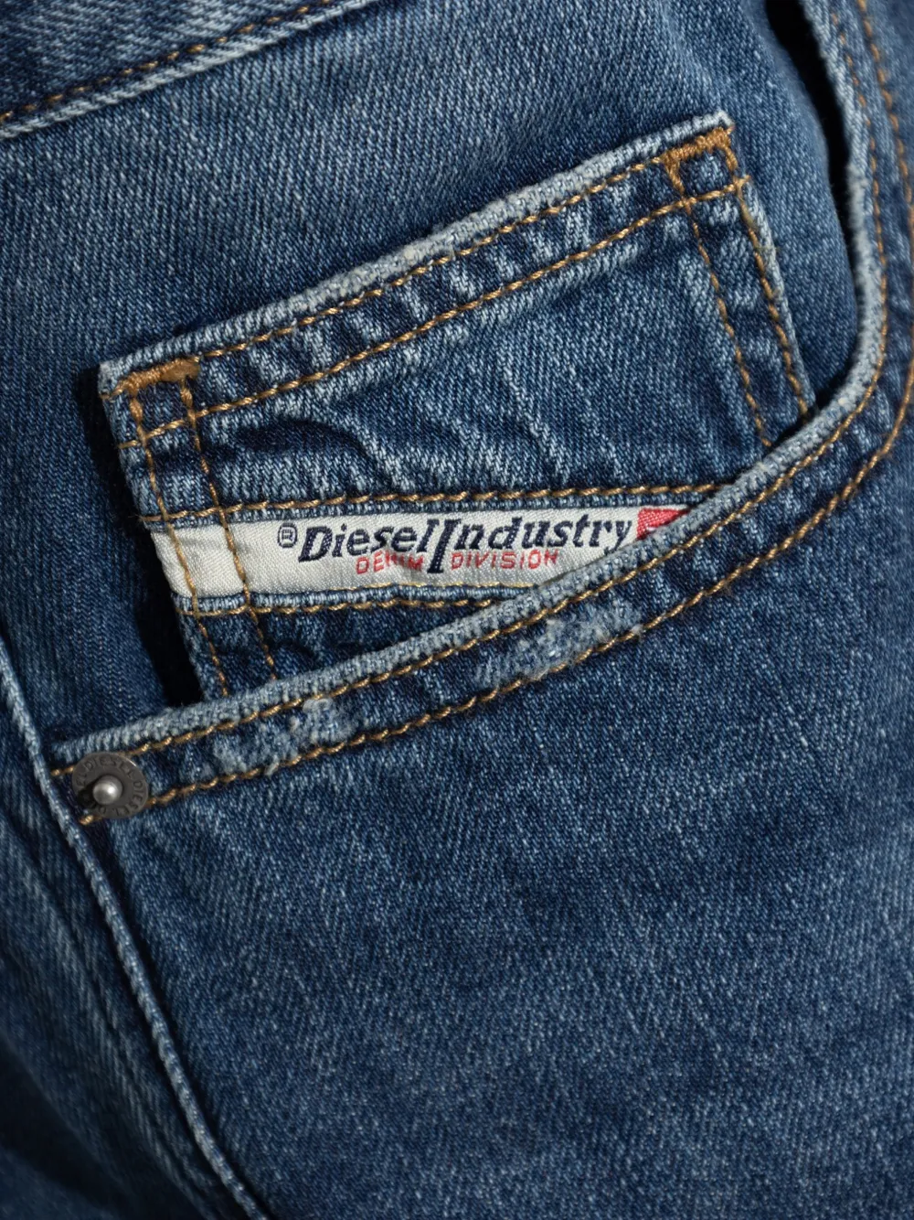 Diesel Denim shorts met knoopsluiting Blauw