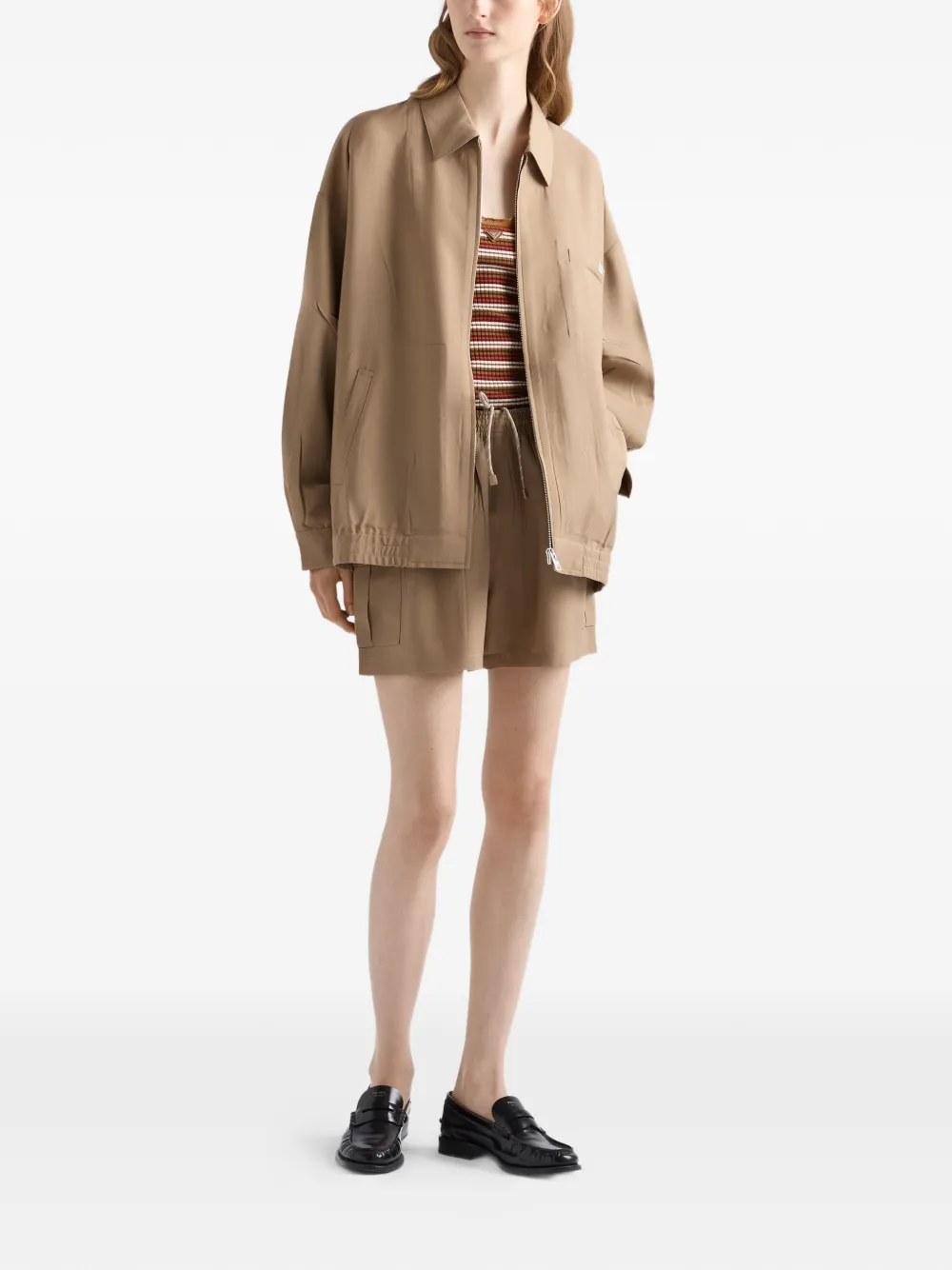 Prada Gestreepte katoenen top Bruin