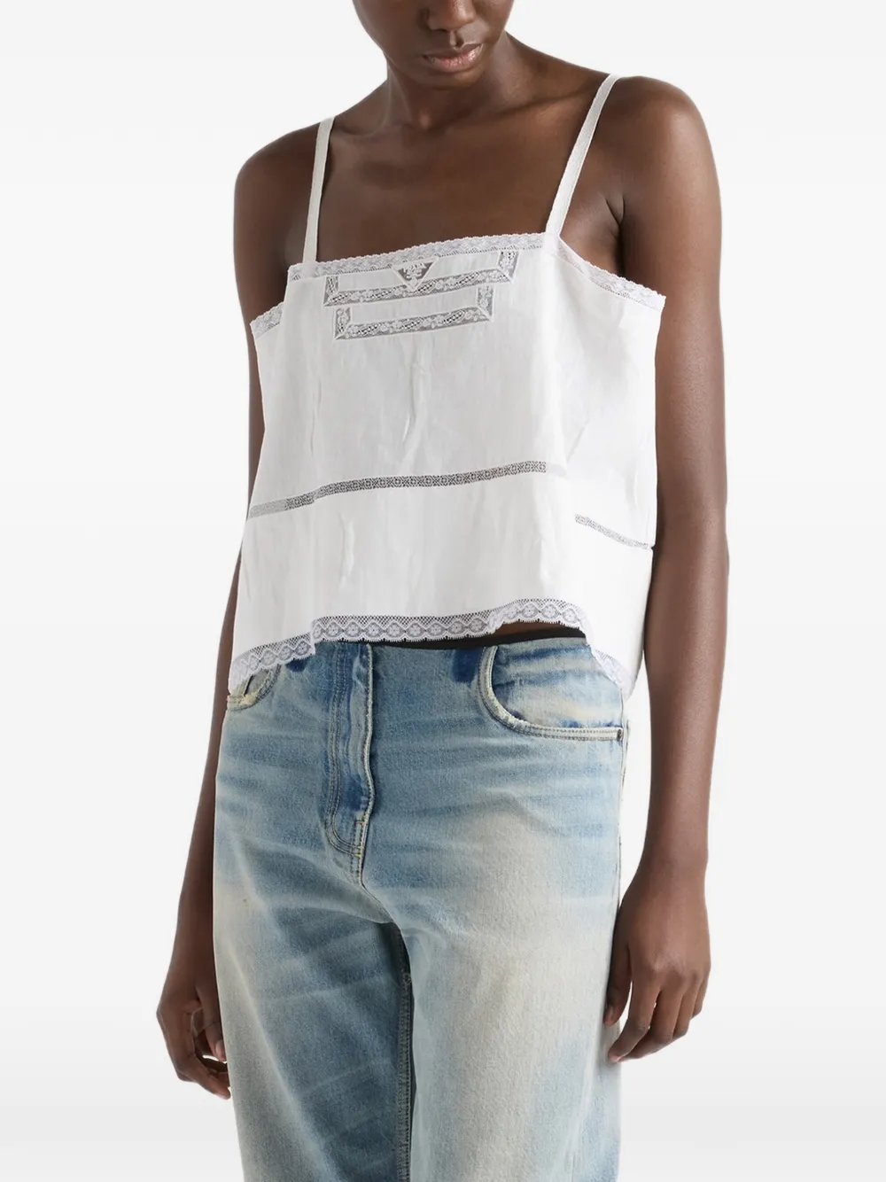 Prada linen top - Bianco