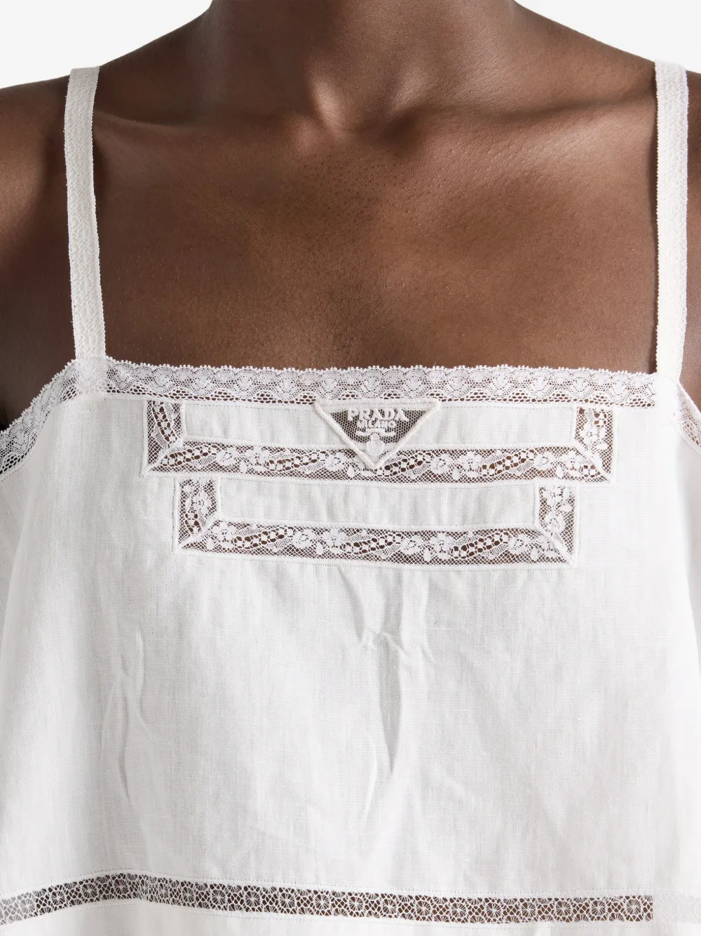 Prada Linnen top Wit