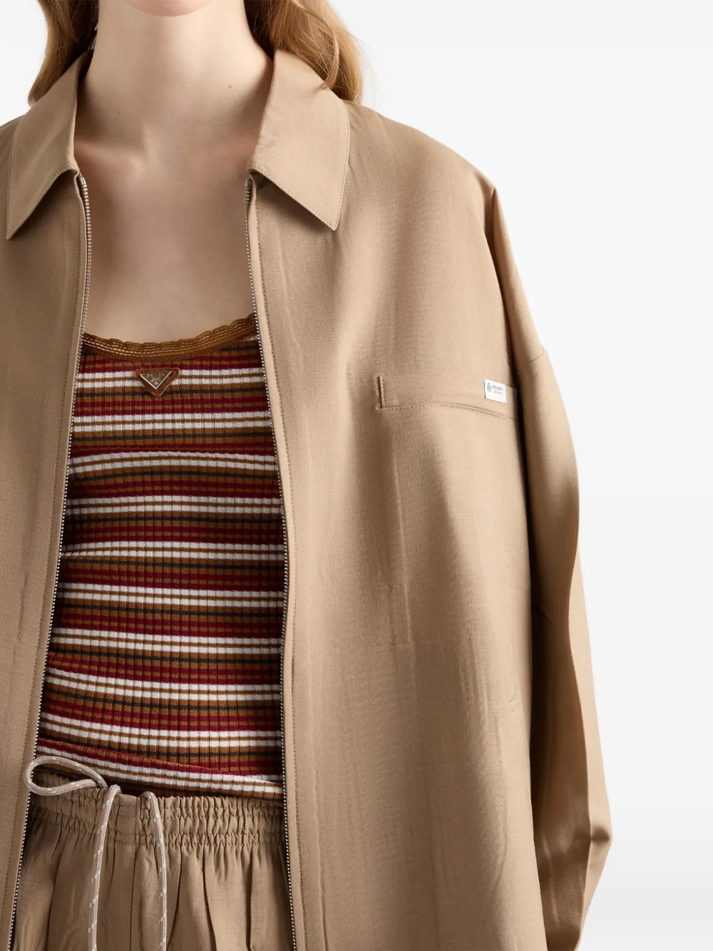 Prada Mohair wollen jack Bruin