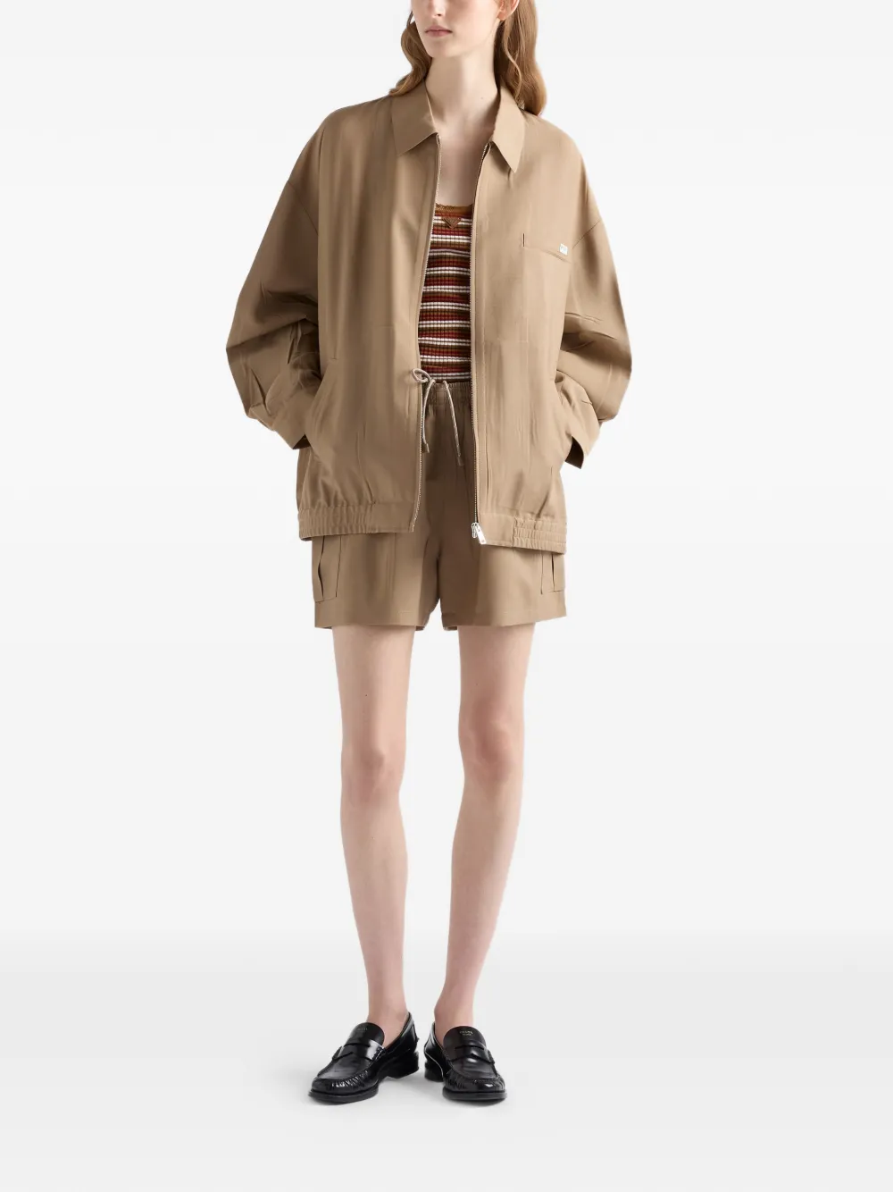 Prada Mohair wollen jack Bruin