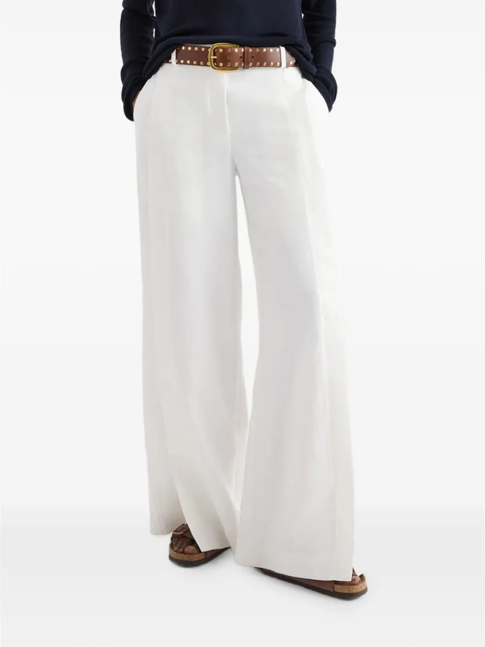 TWP Taite wide-leg trousers - Bianco