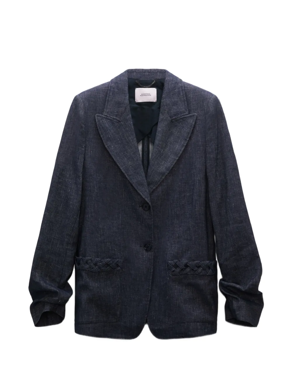 Dorothee Schumacher braided-detail denim blazer - Blu