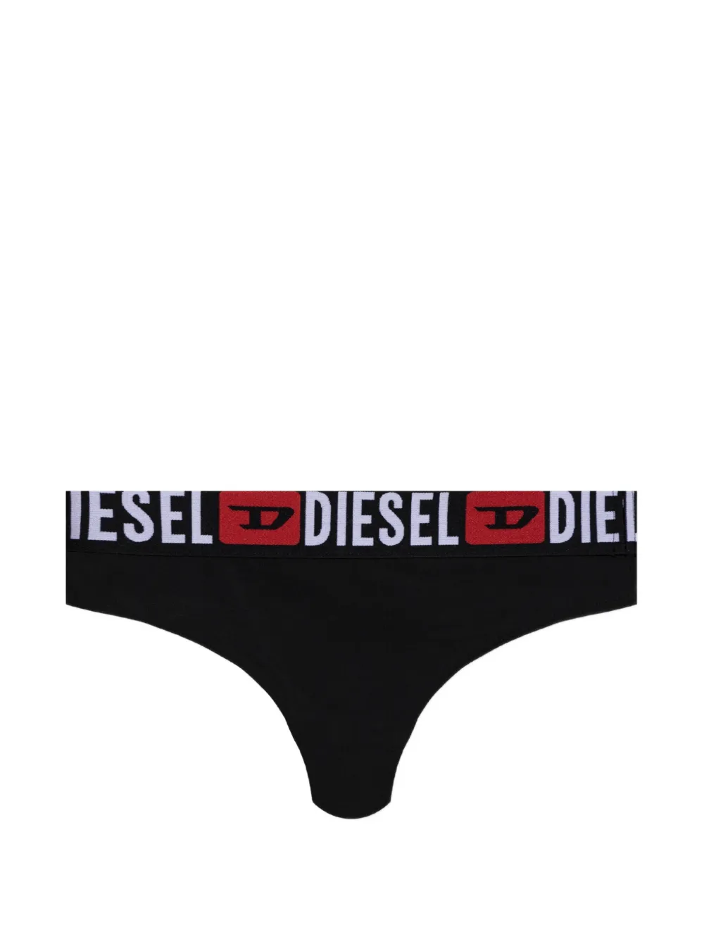 Diesel logo-waistband thong - Nero