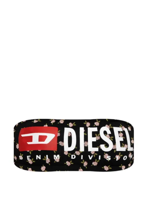 Diesel floral-print logo-print bra