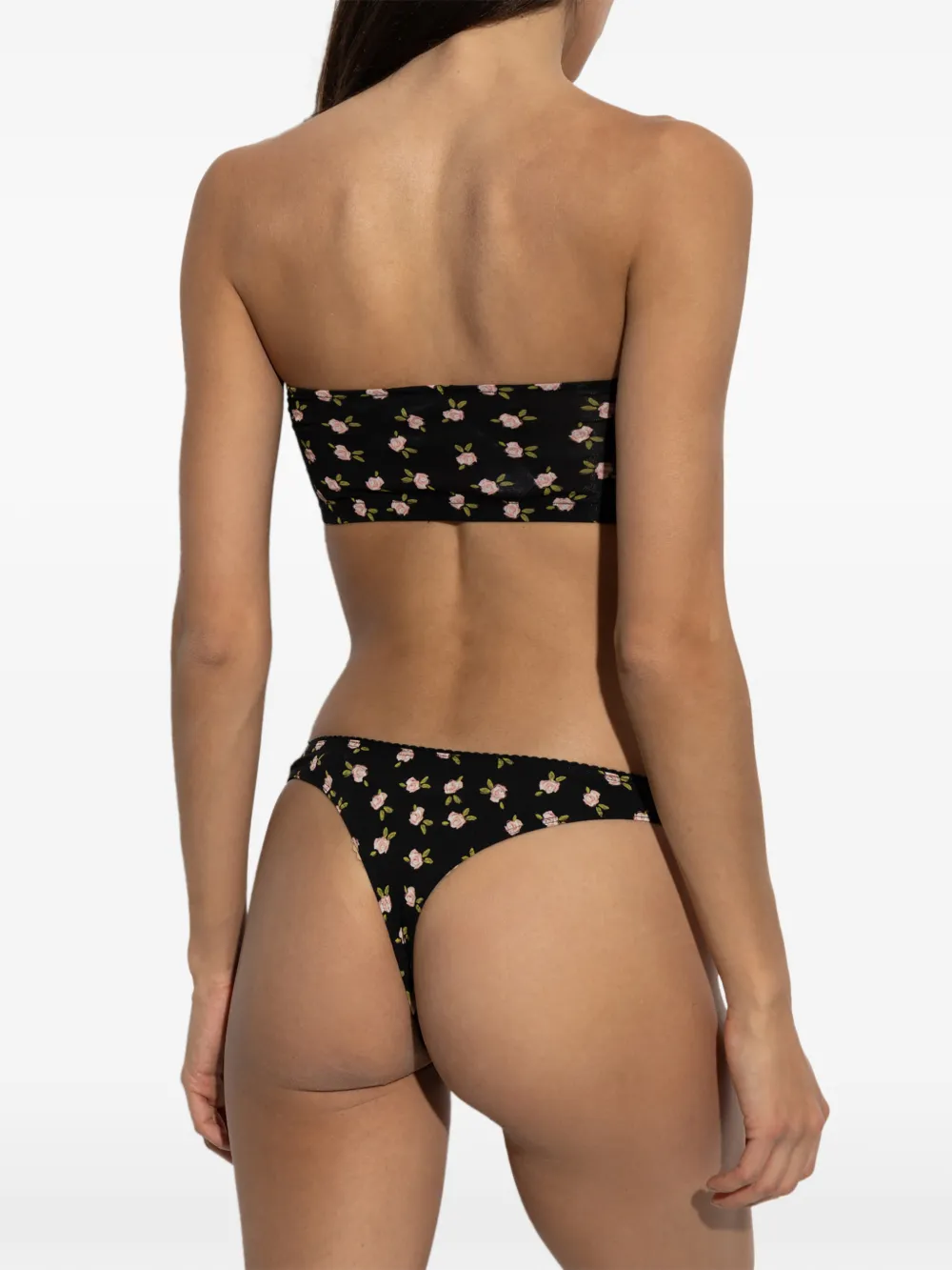 Diesel Bh met bloemenprint en logo Zwart