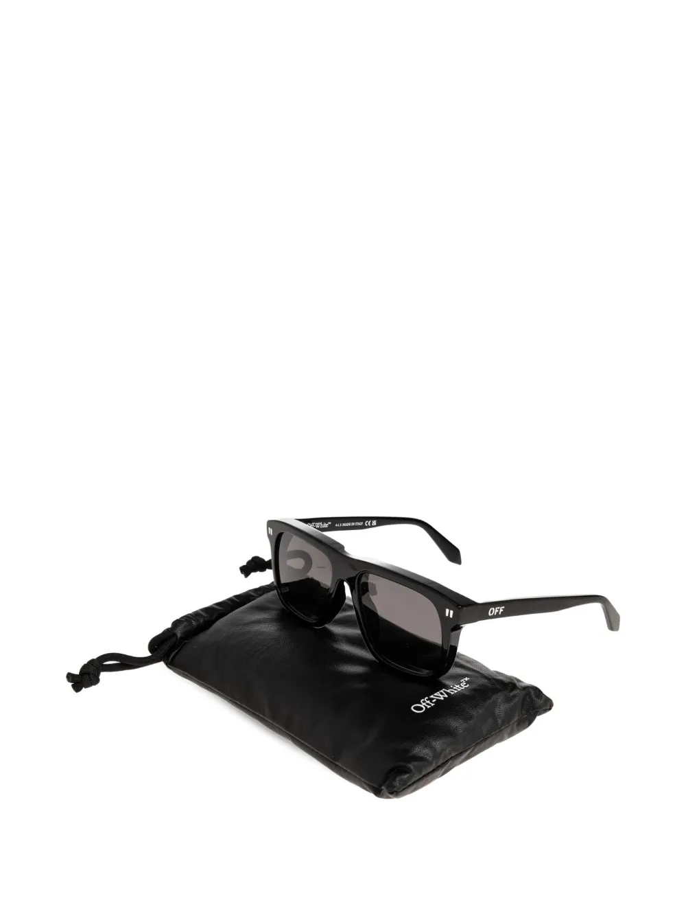 Off-White Eyewear Zonnebril met vierkant montuur Zwart