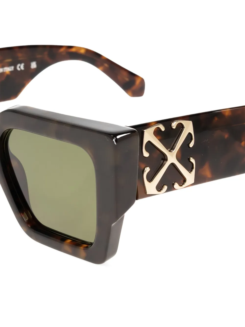 Off-White Eyewear Zonnebril met vierkant montuur Bruin