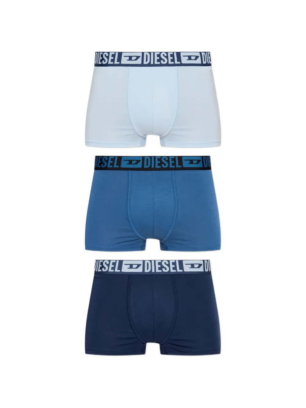 Diesel logo-waistband cotton boxers (pack of three) - Blu