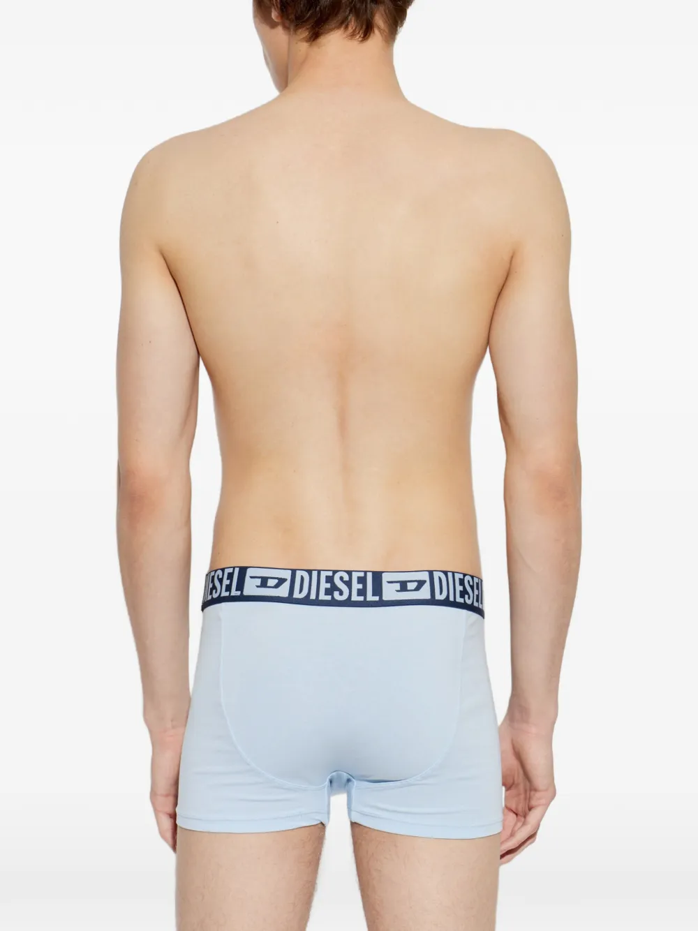 Diesel Set van drie katoenen stretch boxershorts met tailleband Blauw