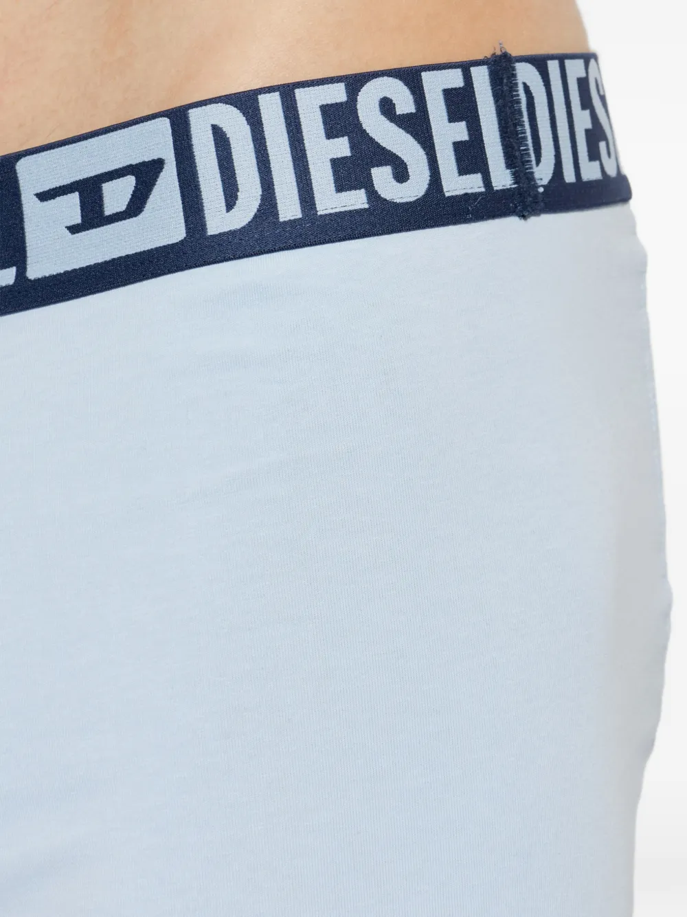 Diesel Set van drie katoenen stretch boxershorts met tailleband Blauw