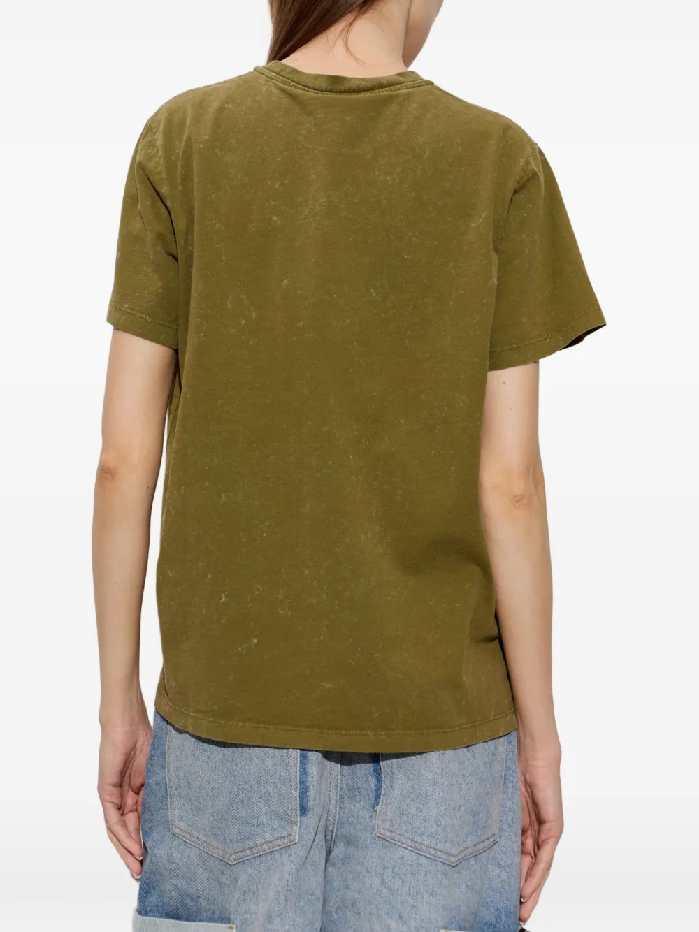 GANNI T-shirt met logo Groen