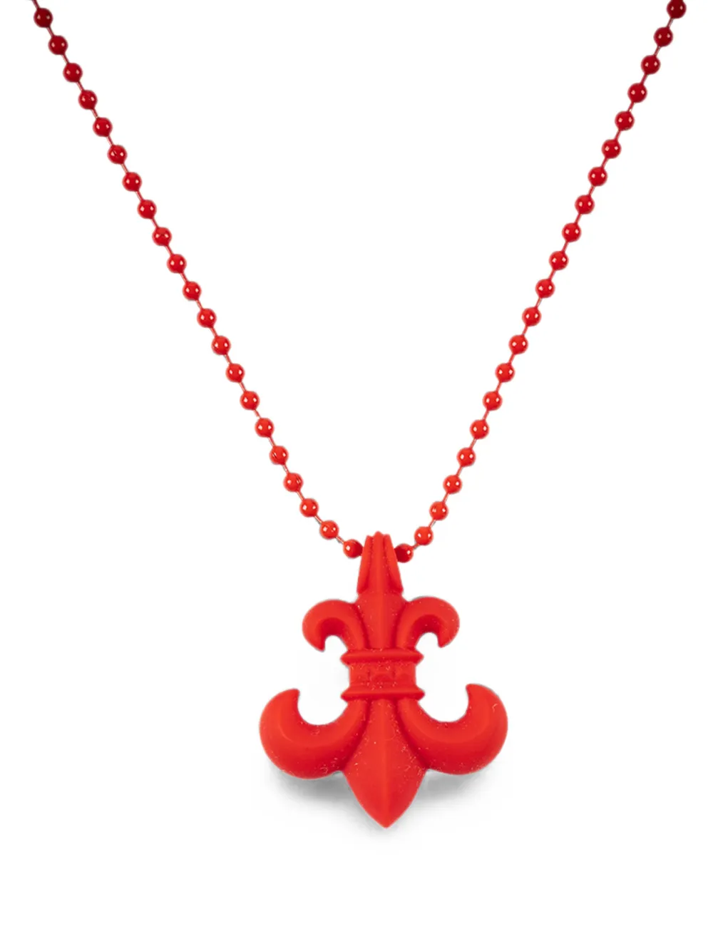 Chrome Hearts BS Fleur ball-chain pendant necklace - Rosso