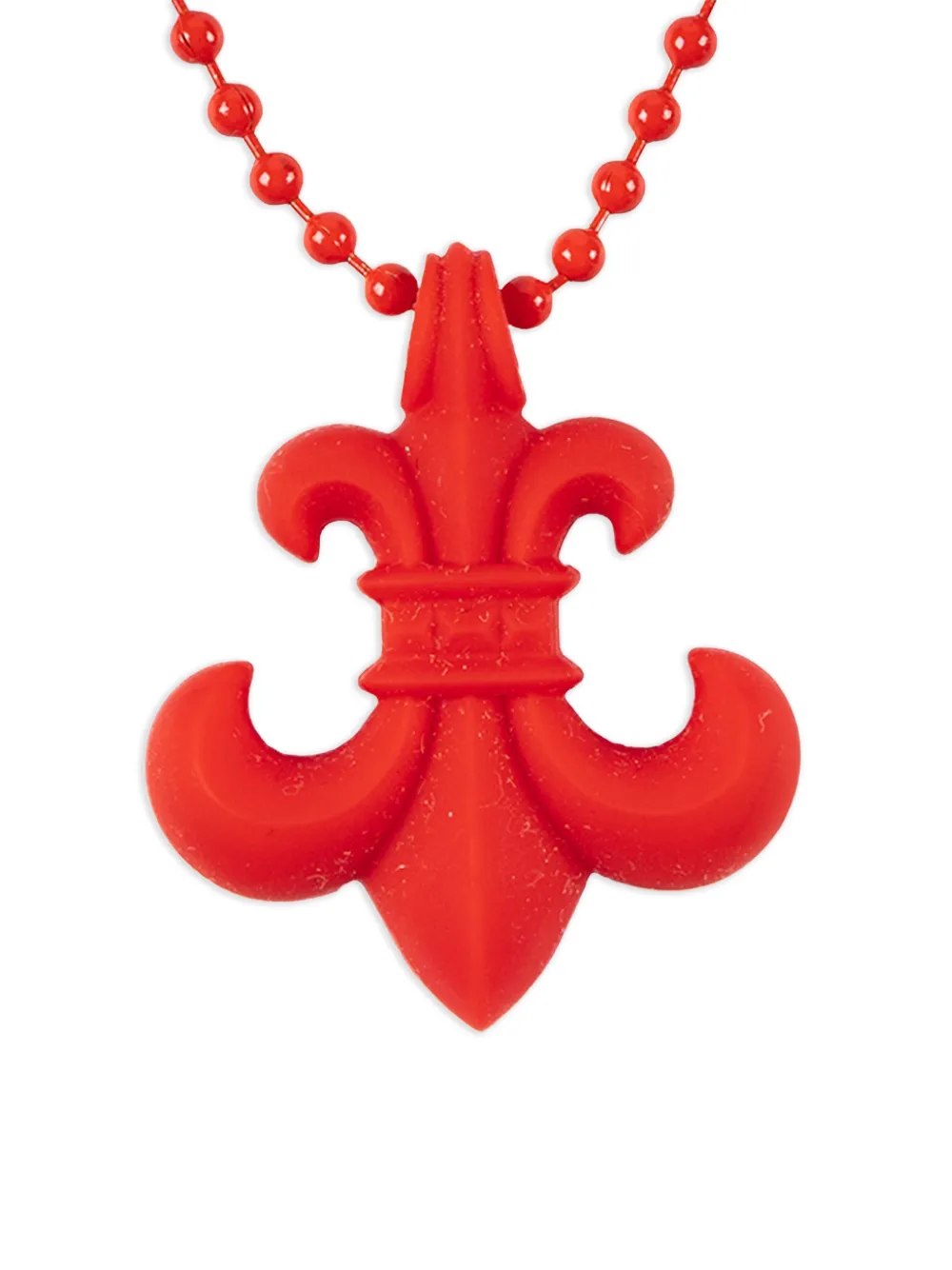 Chrome Hearts BS Fleur ball-chain Pendant Necklace | Red | FARFETCH
