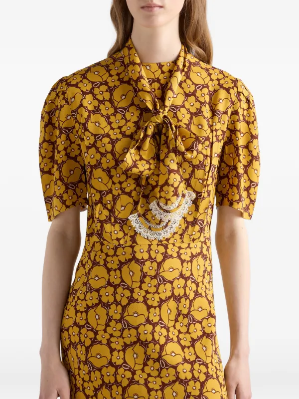 prada sable mini dress Prada Sable Cotton Mini Dress in Natural
