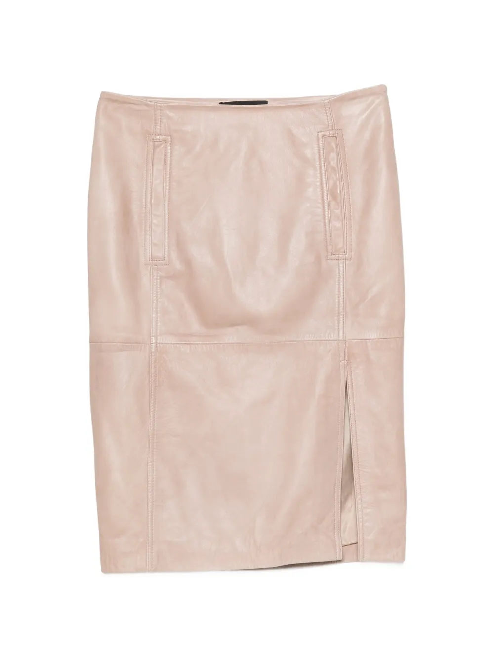 PINKO leather midi skirt - Grau