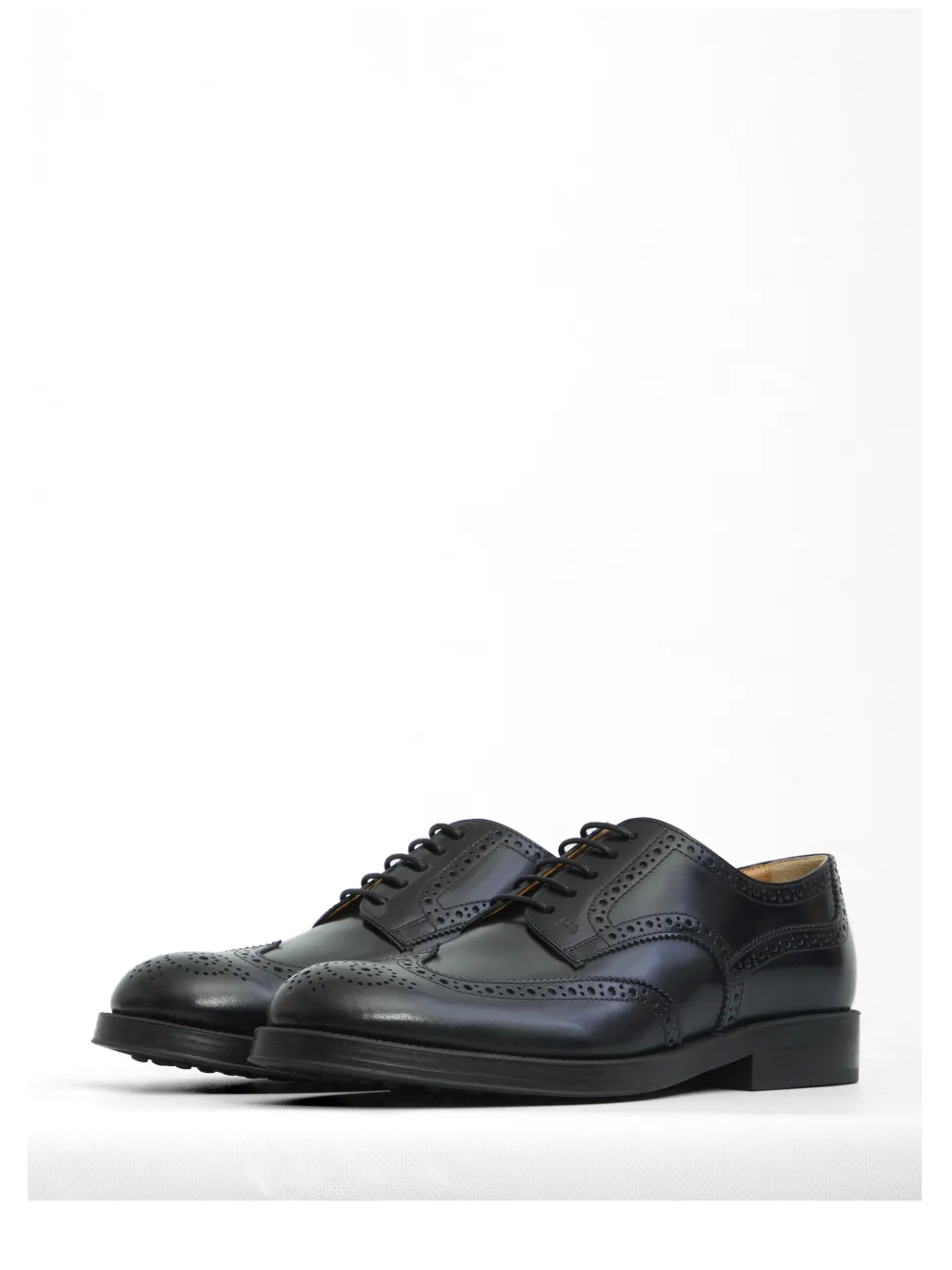 Tod's brogue-detail lace-up derby shoes Zwart
