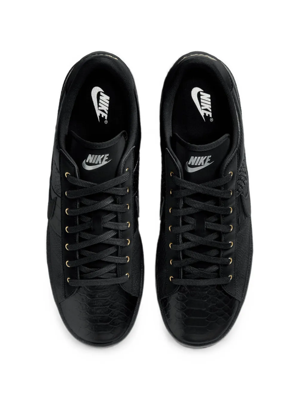 Nike Tennis Classic crocodile-effect sneakers Zwart