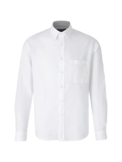 Canali embroidered-pocket shirt