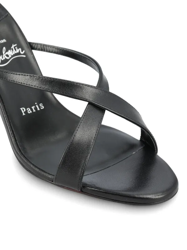 Christian Louboutin Mulazee Cross Sandals | Black | FARFETCH