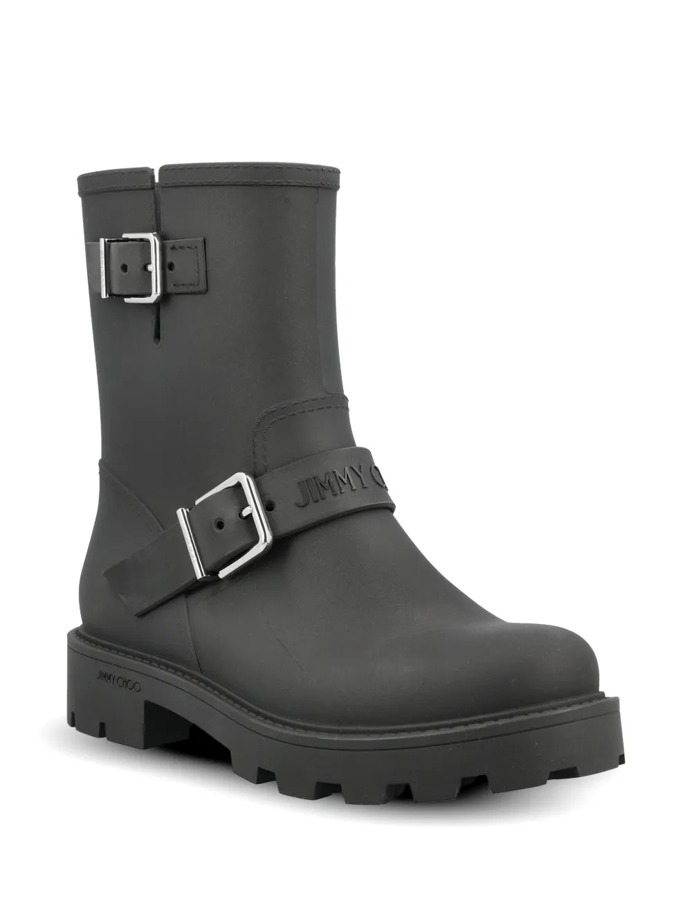 Jimmy Choo buckled biker boots Zwart