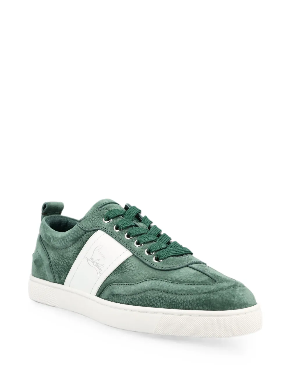 Christian Louboutin Panelled logo-print Sneakers | Green | FARFETCH