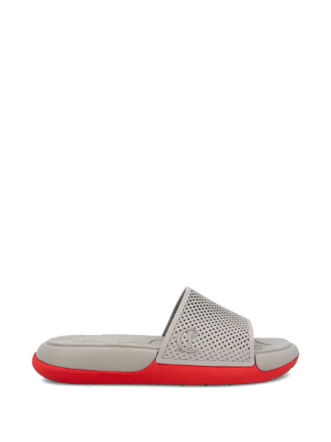 Christian Louboutin perforated logo-plaque flip-flops