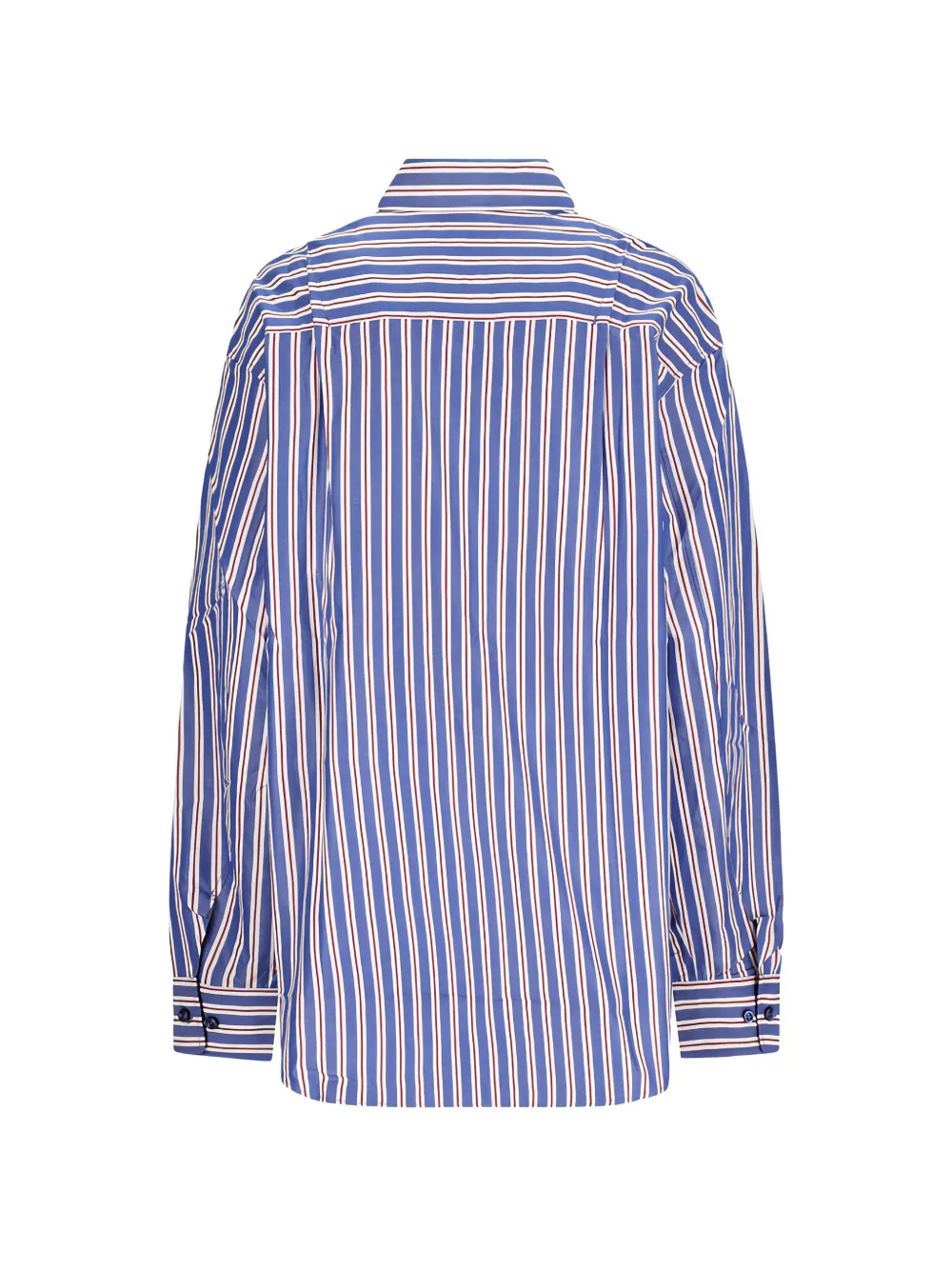 THE ANDAMANE Georgiana gestreepte oversized blouse Blauw