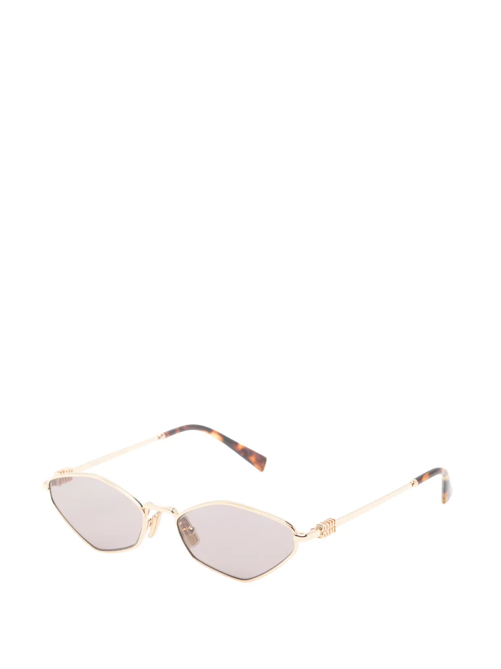 Miu Eyewear Zonnebril met geometrisch montuur Goud