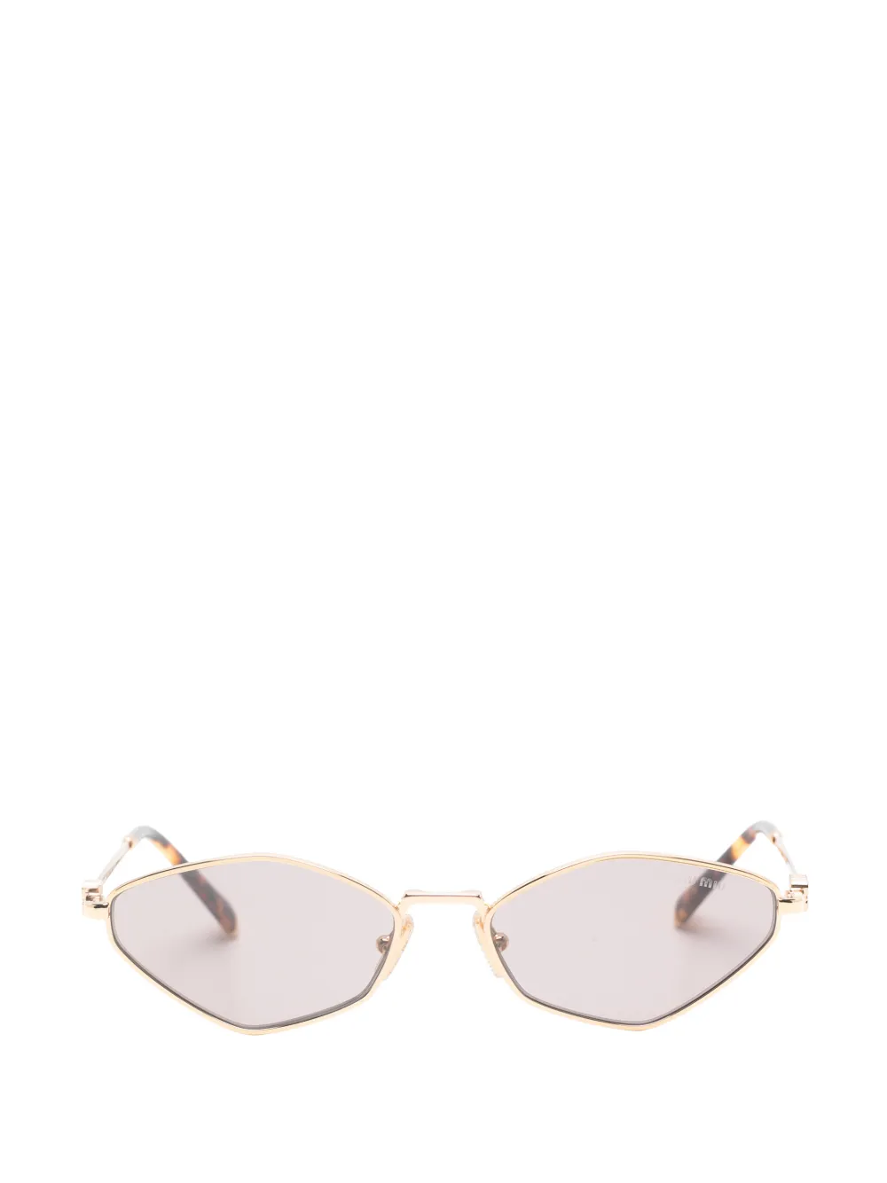 Miu Eyewear Zonnebril met geometrisch montuur Goud