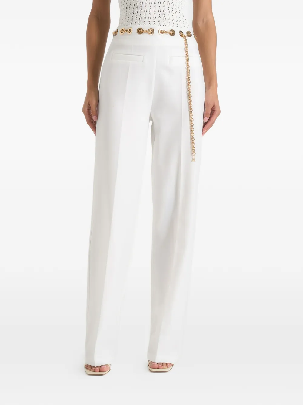 Manière De Voir Perrine belted trousers - Weiß