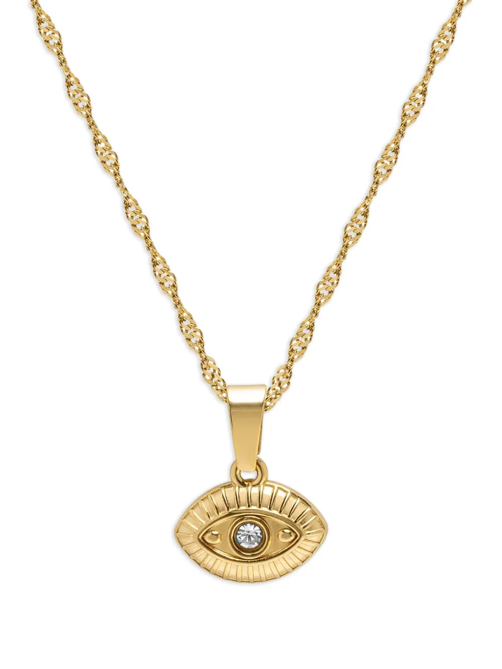Nialaya Jewelry Evil Eye pendant necklace - Oro